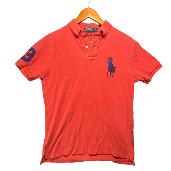 Polo Ralph Lauren Other - Polo Ralph Lauren Shirt Mens Medium Orange Polo Big Pony Short Sleeve Embroidery
